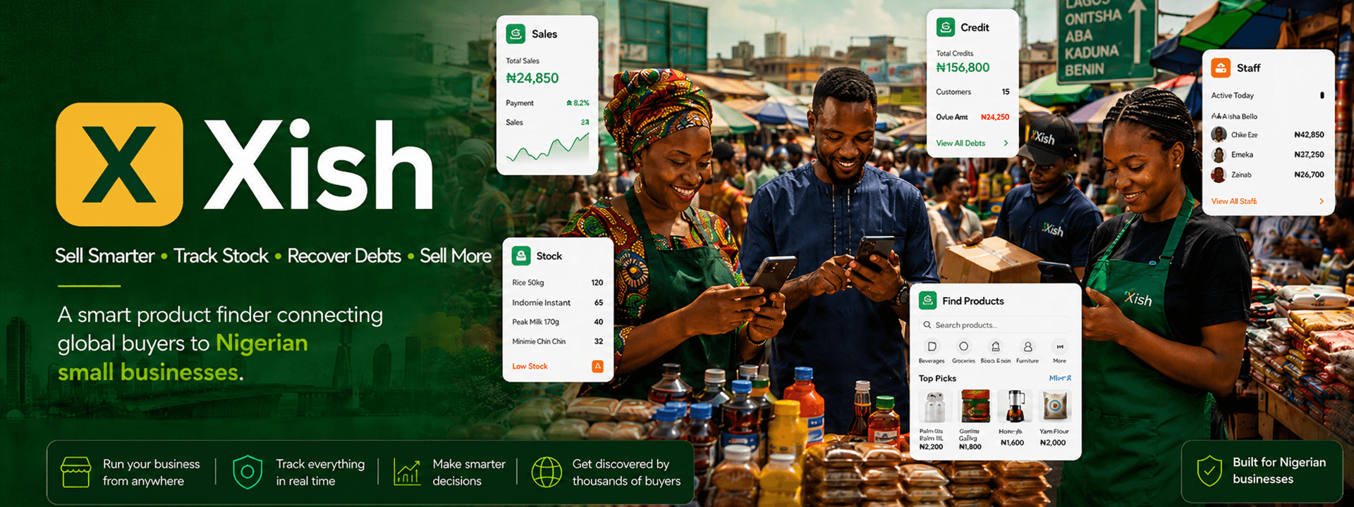 Xish helps Nigerian small businesses sell smarter, track stock, recover debts and sell more